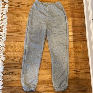 Grey Basic Cuffed Hem Jogger